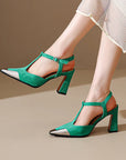 Fioren™| Leather T Strap Pumps