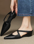 Virelina™| Leather Mules