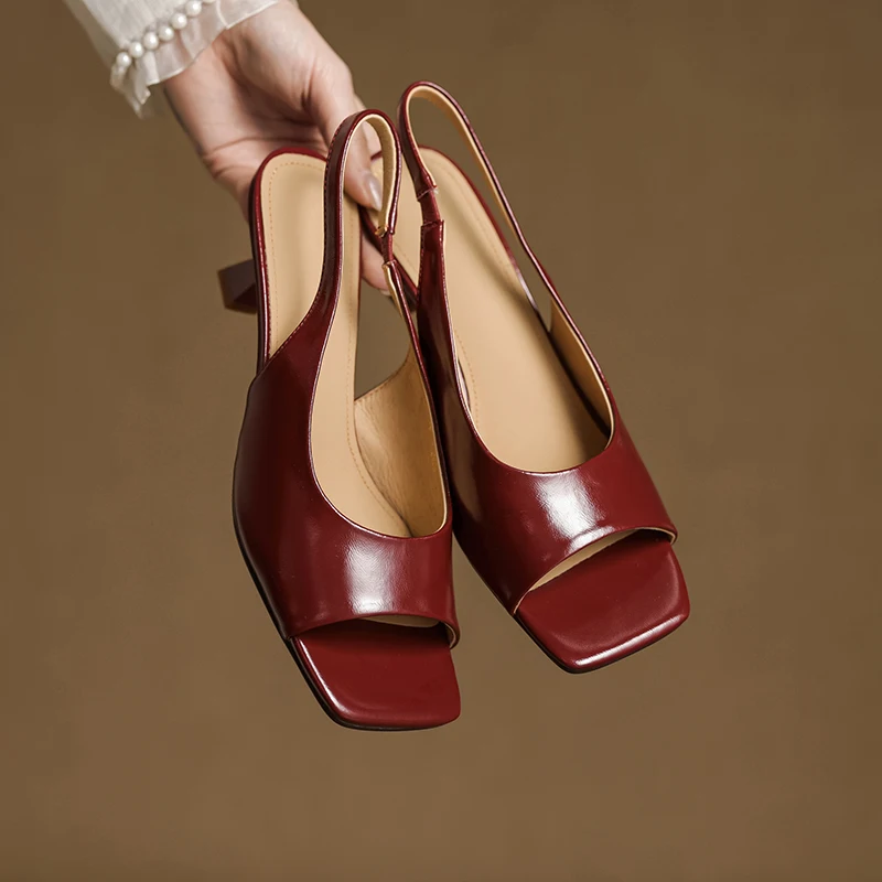Kendra™| Leather Slingbacks