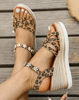 Valenza™| Solene Leopard Platform Sandals