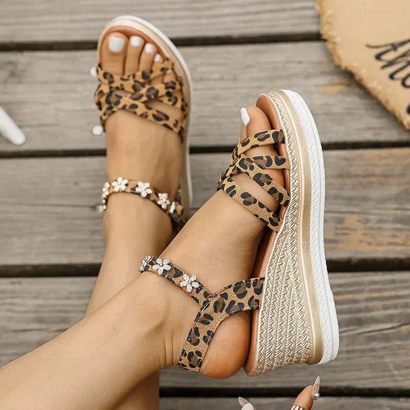 Solene™| Leopard Platform Sandals
