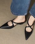 Virelina™| Leather Mules