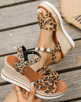 Valenza™| Solene Leopard Platform Sandals