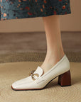 Wensira™| Square Toe Heels