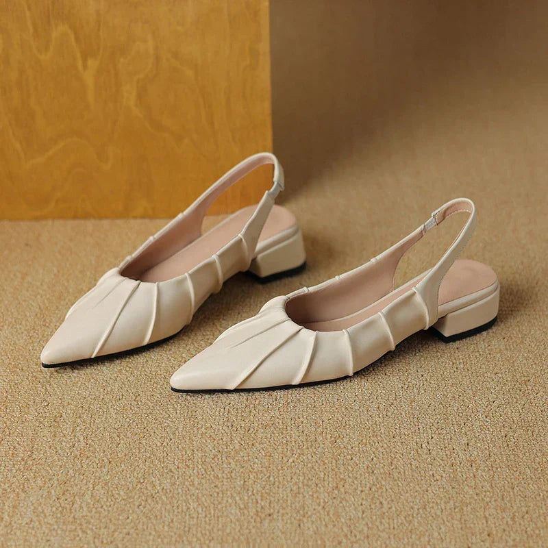Irinella™| Pleated Slingbacks