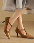 Zalvoria™| Leather Heels