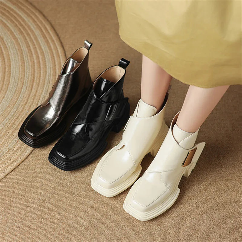 Ovelisse™| Leather Ankle Boots