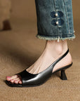 Kendra™| Leather Slingbacks