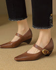 Lunovella™| Leather Heels