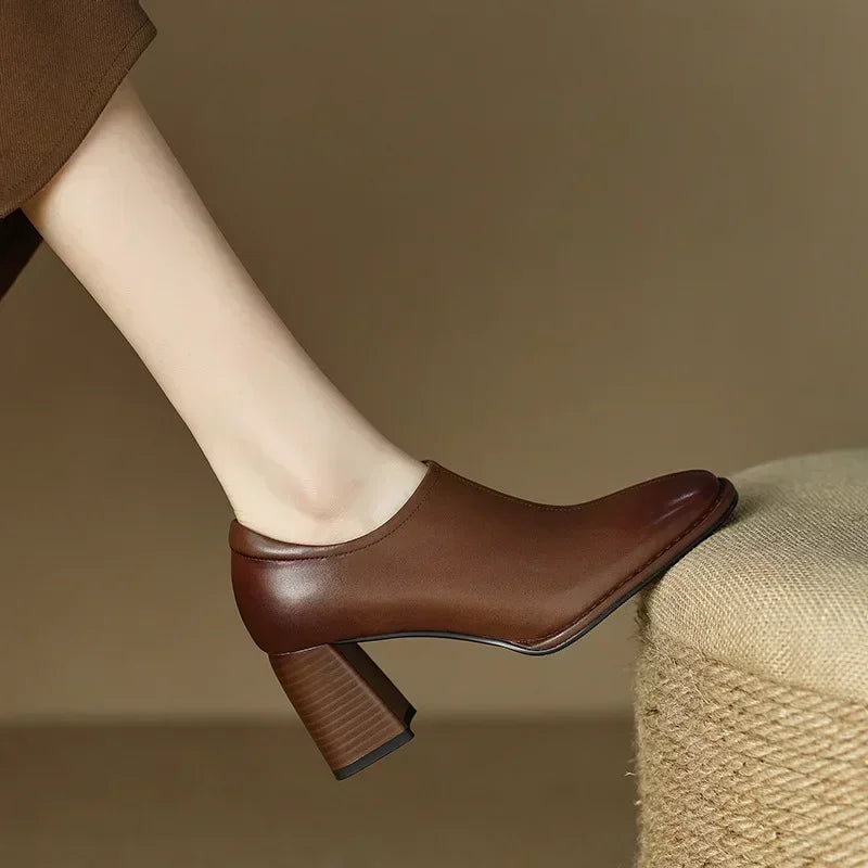 Vionara™| Leather Ankle Boots