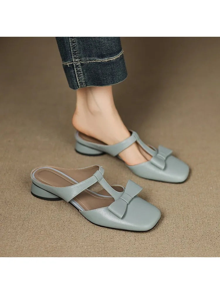 Lina™| Square Toe Slippers
