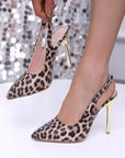 Jaselle™| Leopard Slingback Heels