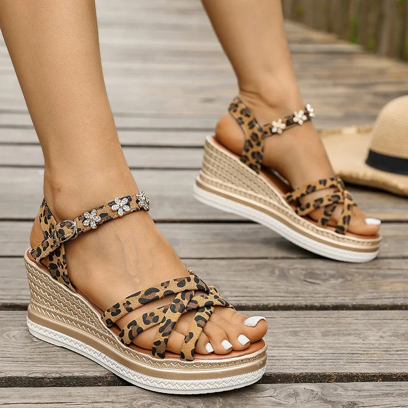 Solene™| Leopard Platform Sandals
