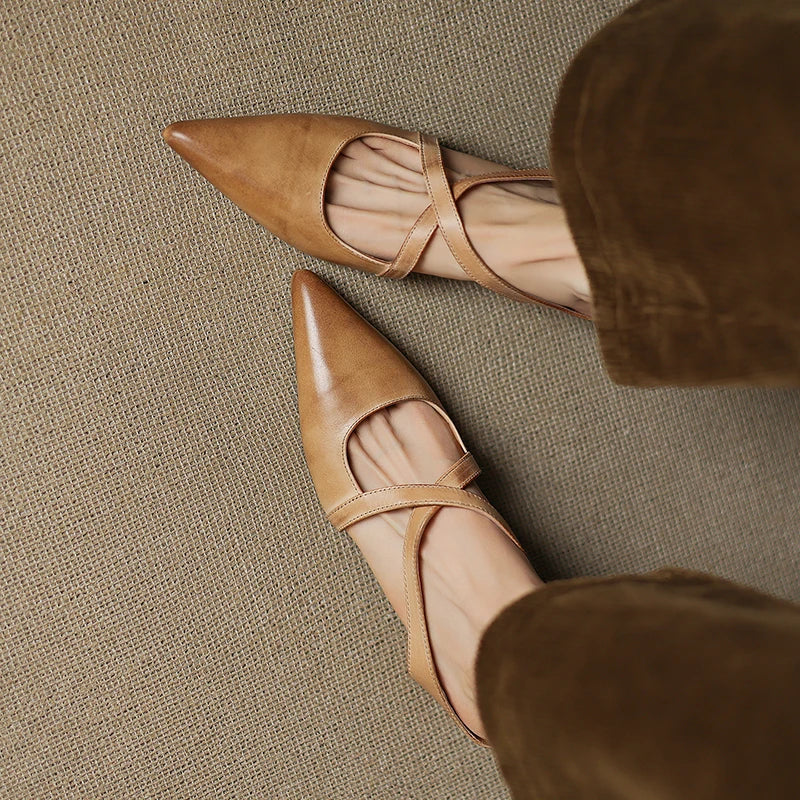 Virelina™| Leather Mules