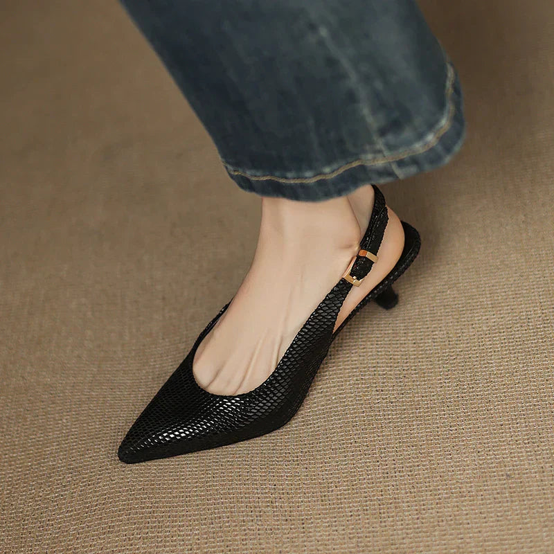 Janelith™| Leather Slingbacks
