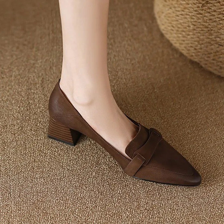 Brivelle™| Mid Heeled Loafers
