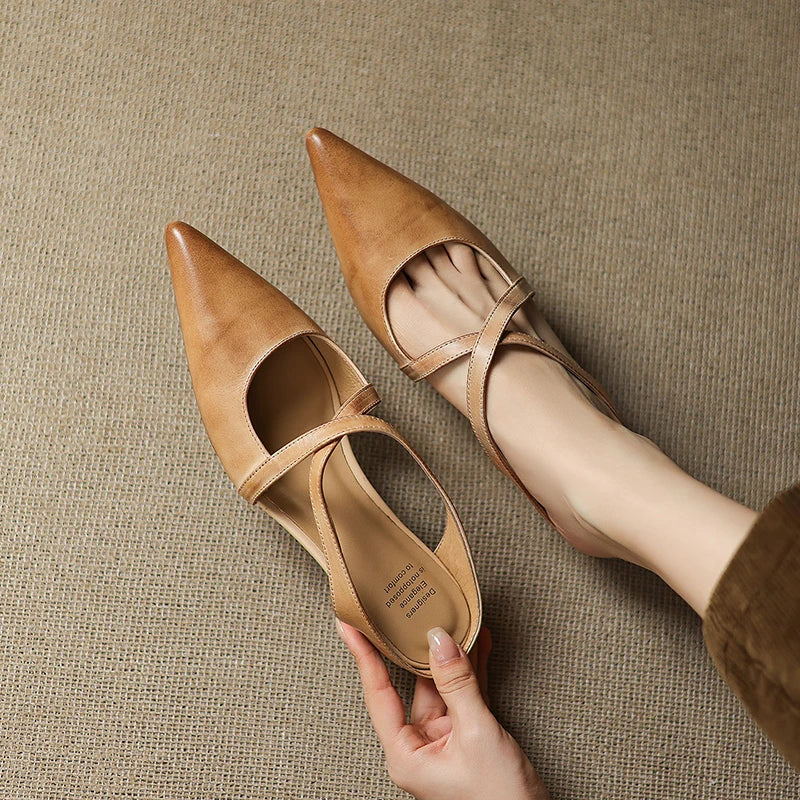 Virelina™| Leather Mules