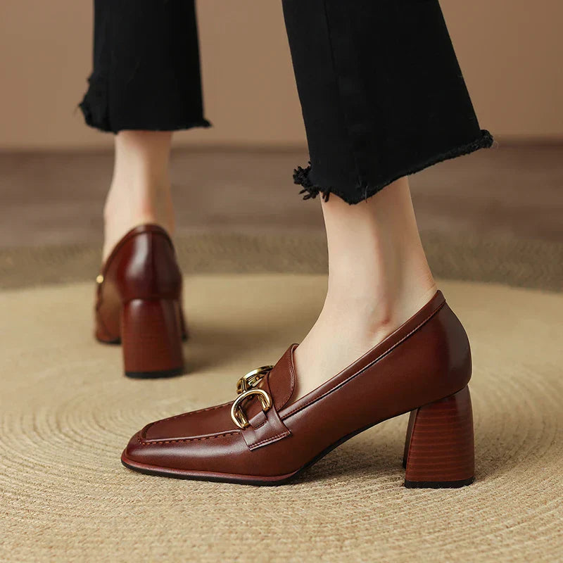 Wensira™| Square Toe Heels