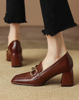 Wensira™| Square Toe Heels