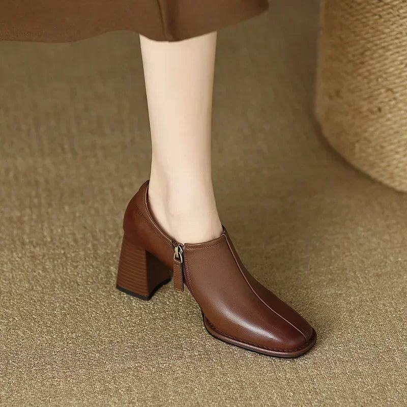 Vionara™| Leather Ankle Boots