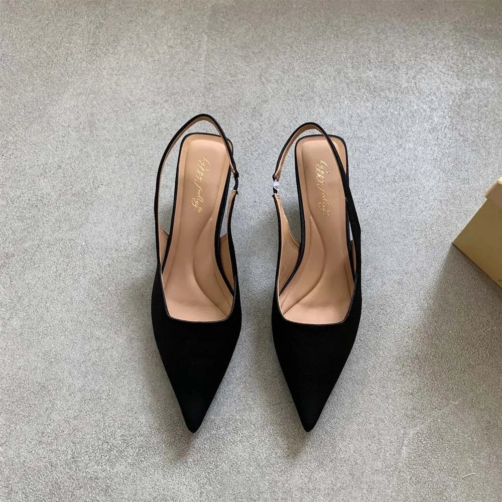 Lurevia™| Pointed Toe Slingbacks
