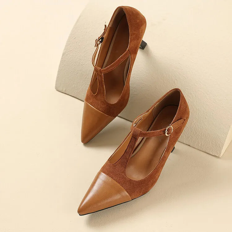 Zalvoria™| Leather Heels