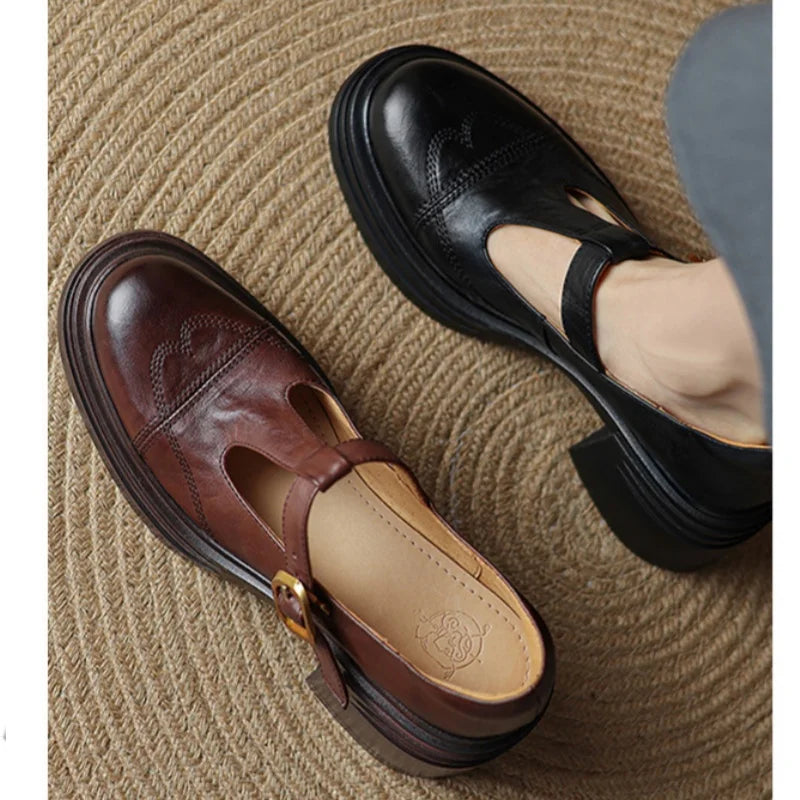 Brivora™| Leather Mary Janes