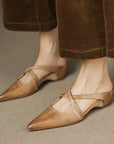 Virelina™| Leather Mules