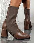 Harlow™| Knitted Leather Boots