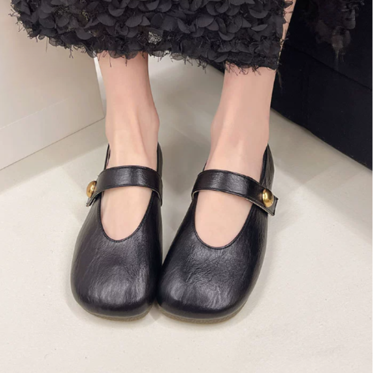 Irene™| Leather Mary Janes