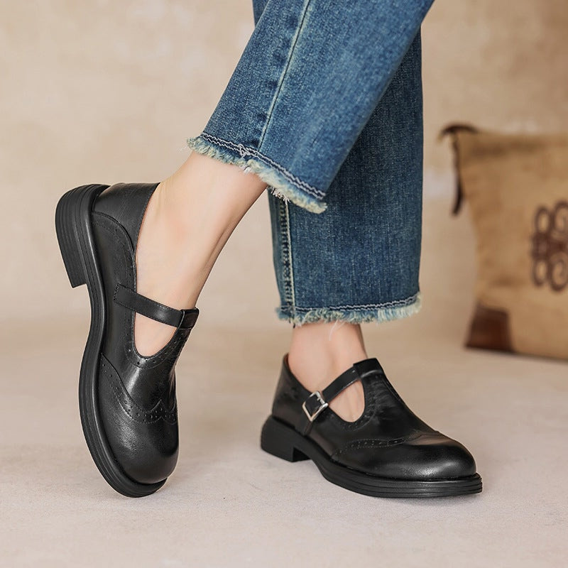 Valenza™| Risla Leather Mary Janes