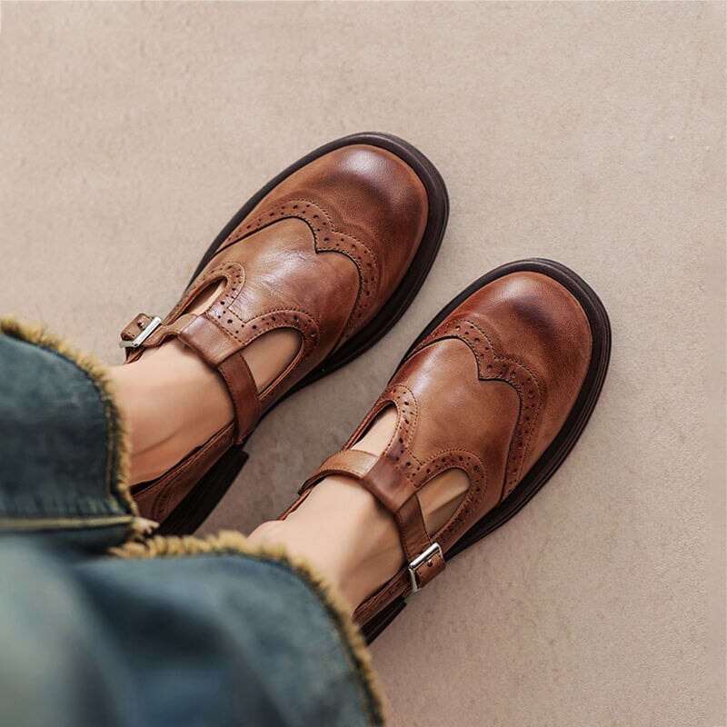 Valenza™| Risla Leather Mary Janes