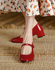 Livy™| Leather Mary Janes