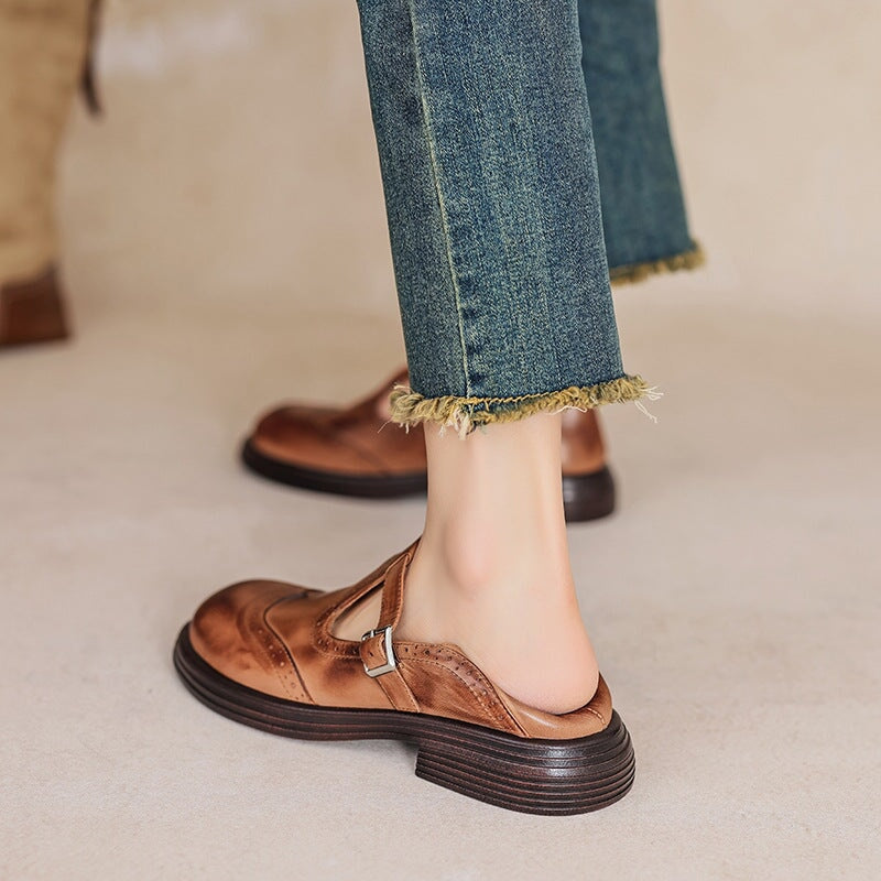 Valenza™| Risla Leather Mary Janes