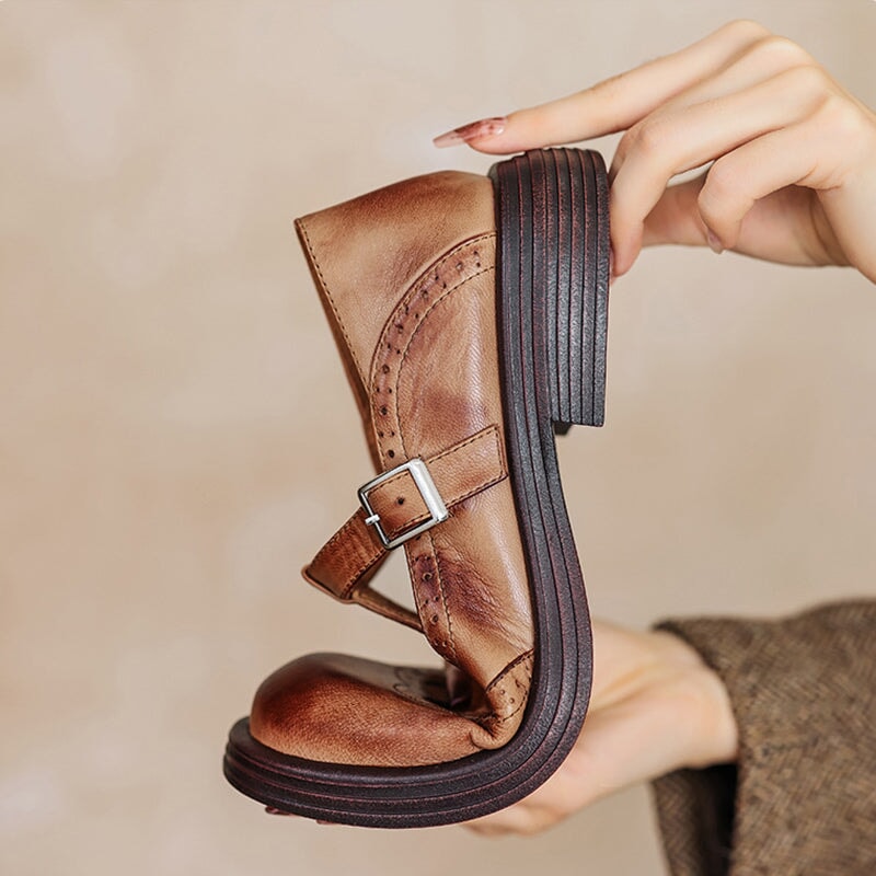 Valenza™| Risla Leather Mary Janes