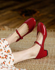 Livy™| Leather Mary Janes