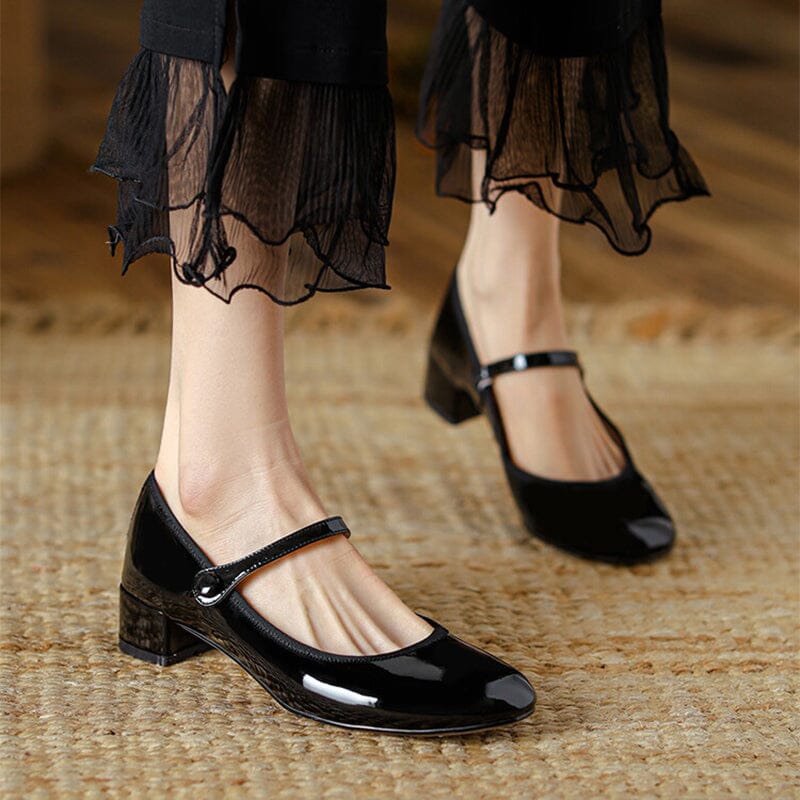 Livy™| Leather Mary Janes