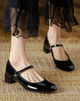 Livy™| Leather Mary Janes