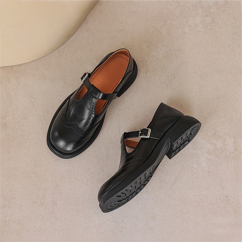 Valenza™| Risla Leather Mary Janes