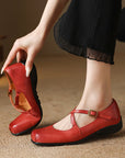 Edith™| Leather Mary Janes