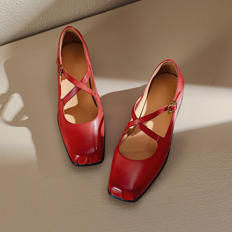 Edith™| Leather Mary Janes