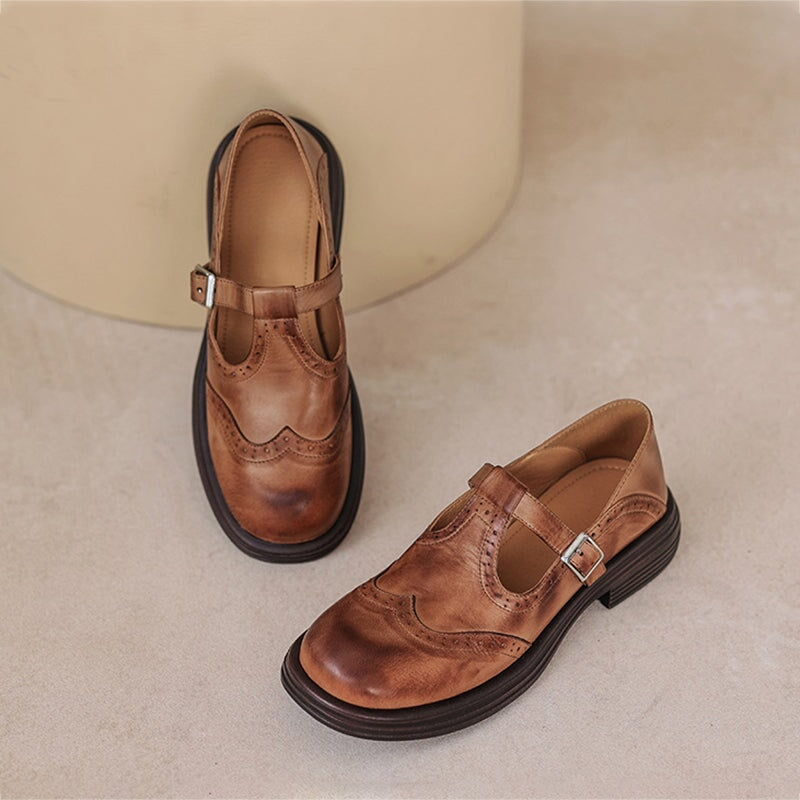 Valenza™| Risla Leather Mary Janes