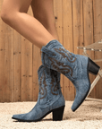 Selinne™| Denim Ankle Boots